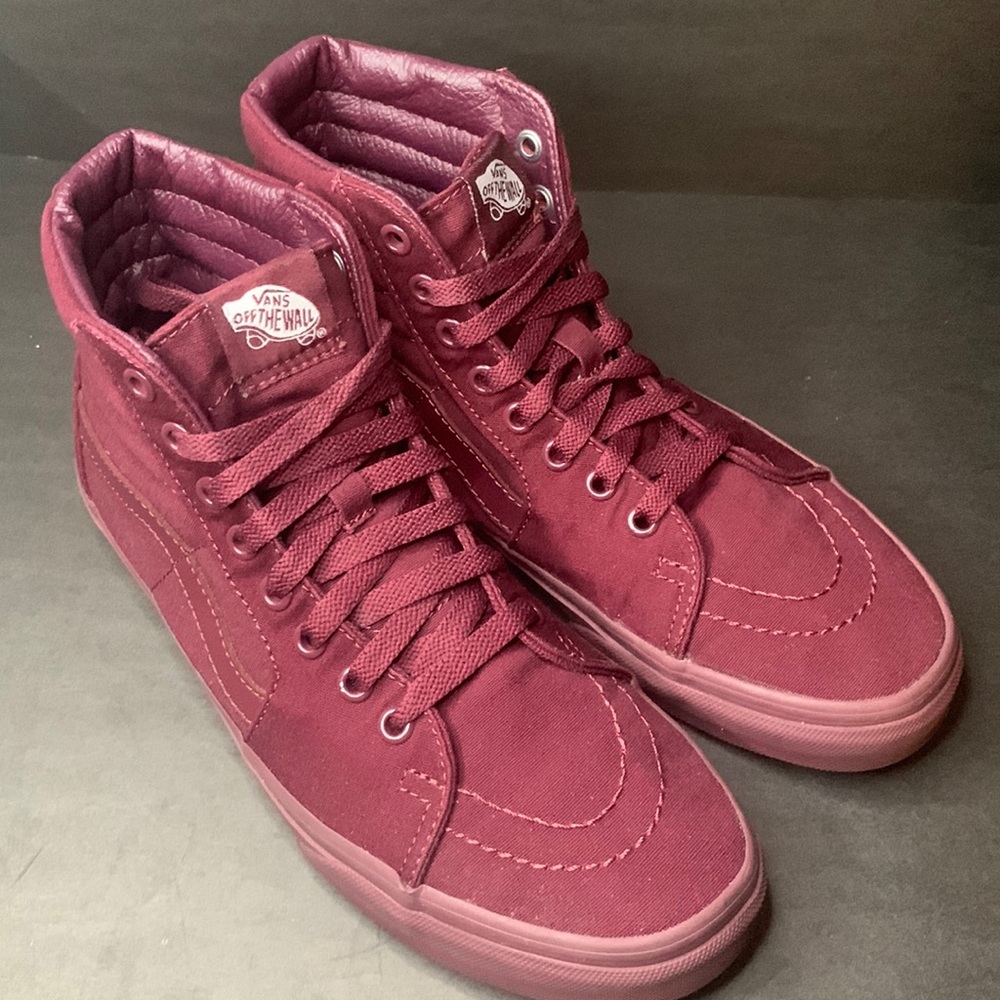 Vans SK8-Hi Top Canvas Maroon Sneakers
